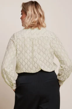 King Louie Blouses|Maisie Blouse Artiste Lace Ivory