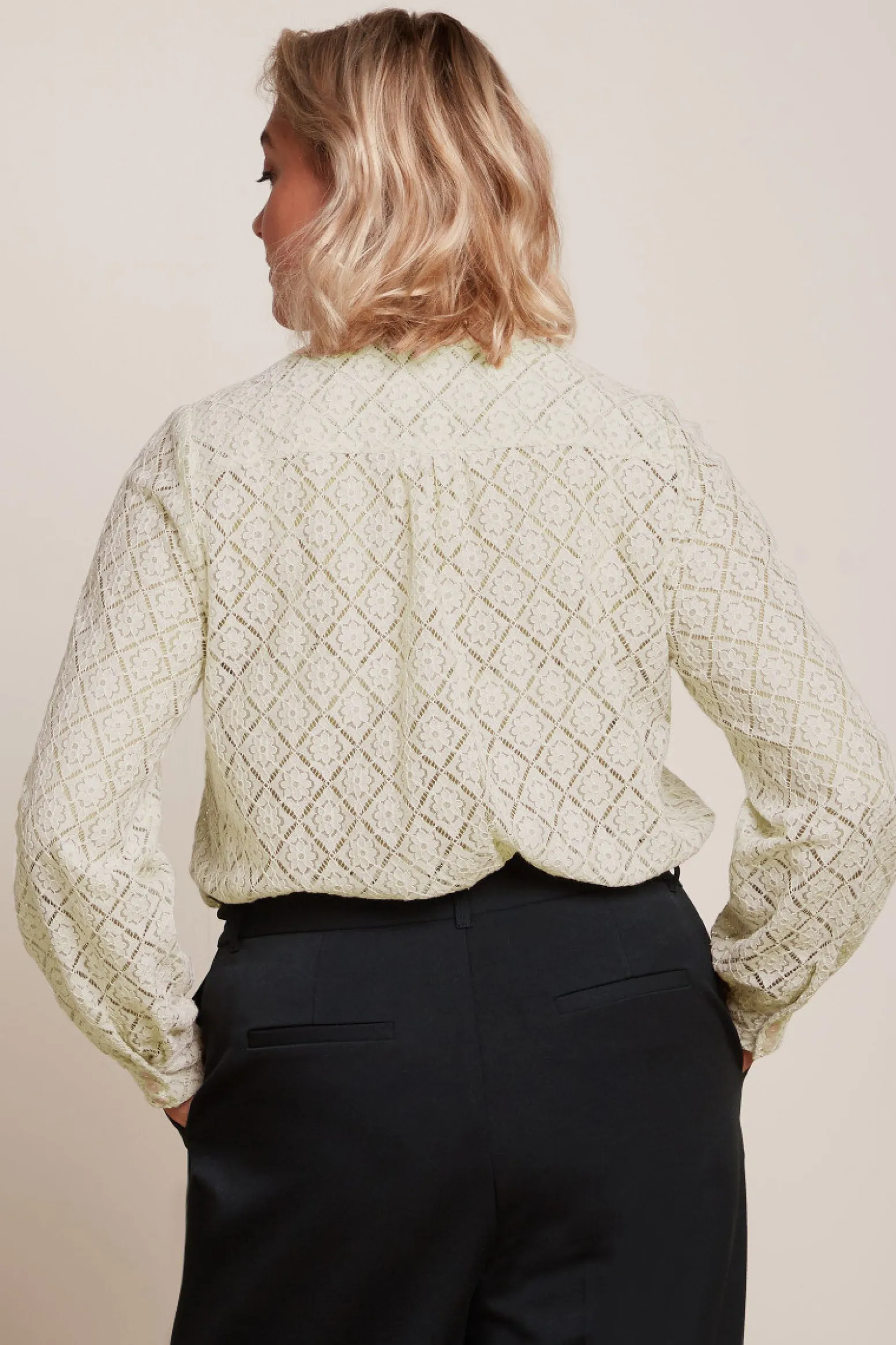 King Louie Blouses|Maisie Blouse Artiste Lace Ivory