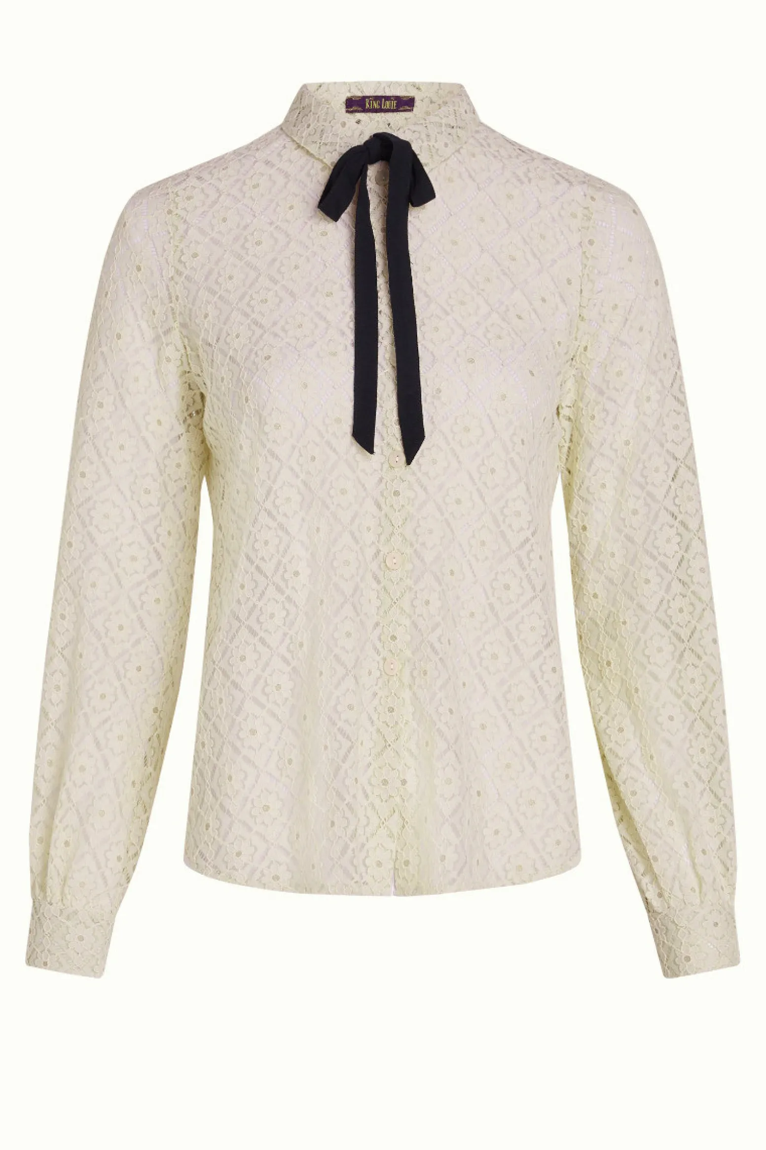 King Louie Blouses|Maisie Blouse Artiste Lace Ivory