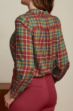 King Louie Blouses|Maisie Blouse Belmont Check Woodbine Green