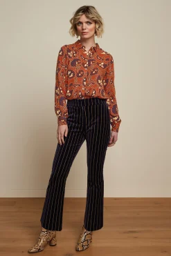 King Louie Blouses|Maisie Blouse Cecilia Spicy Brown