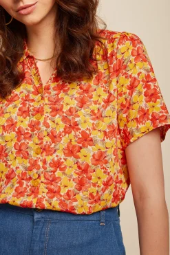 King Louie Blouses|Maisie Blouse Doree Fiesta Red