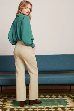 King Louie Blouses|Maisie Blouse Etoile Smoke Green