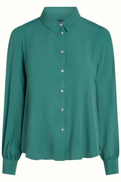 King Louie Blouses|Maisie Blouse Etoile Smoke Green