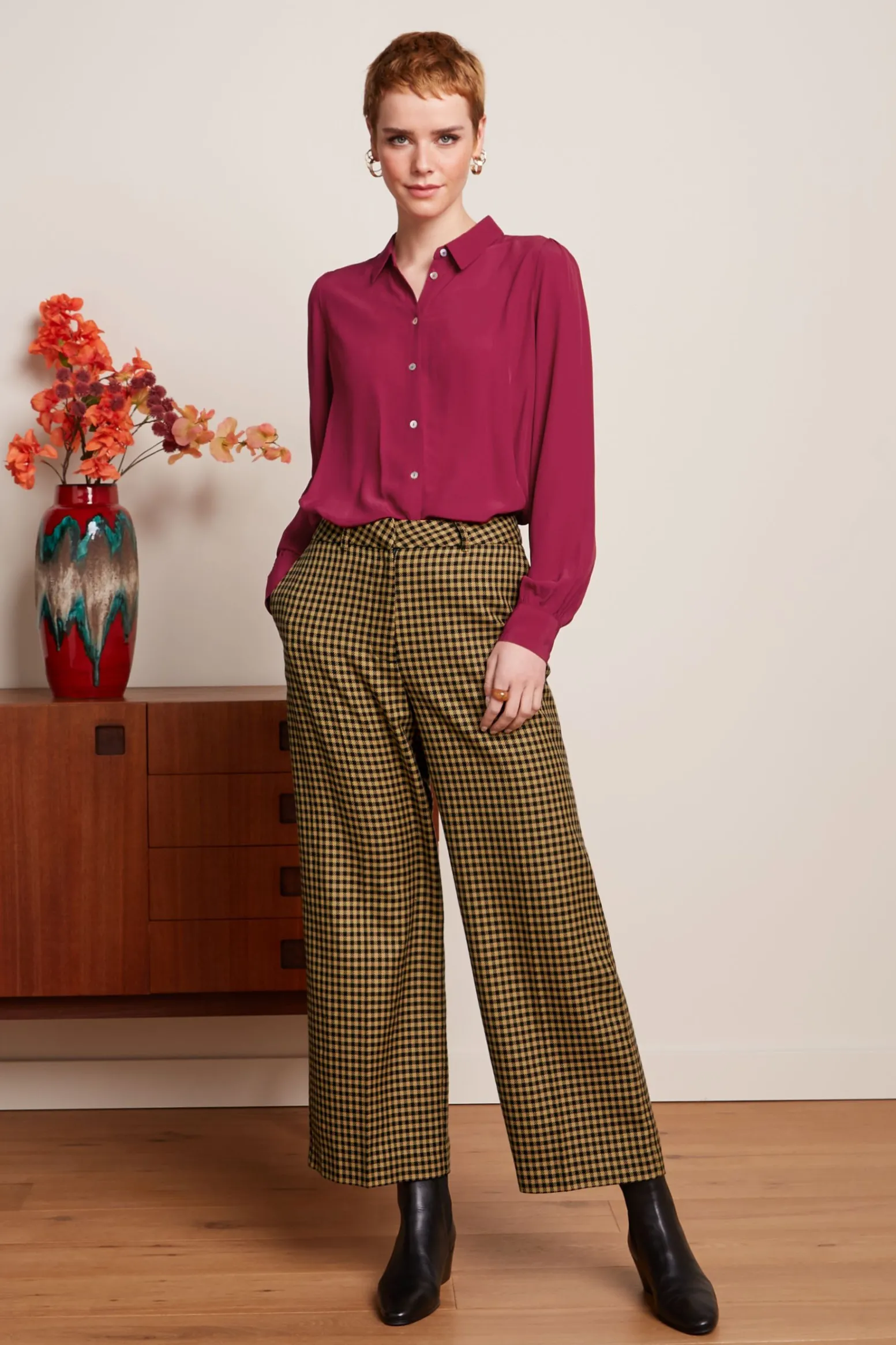 King Louie Blouses|Maisie Blouse Etoile Framboise Pink