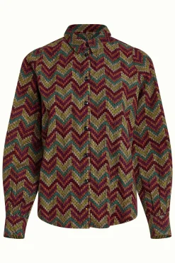 King Louie Blouses|Maisie Blouse Farley Cabernet Red
