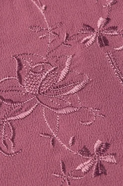 King Louie Blouses|Maisie Blouse Lyonne Embroidery Maroon Red