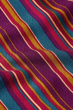 King Louie Blouses|Maisie Blouse Marion Stripe Imperial Purple