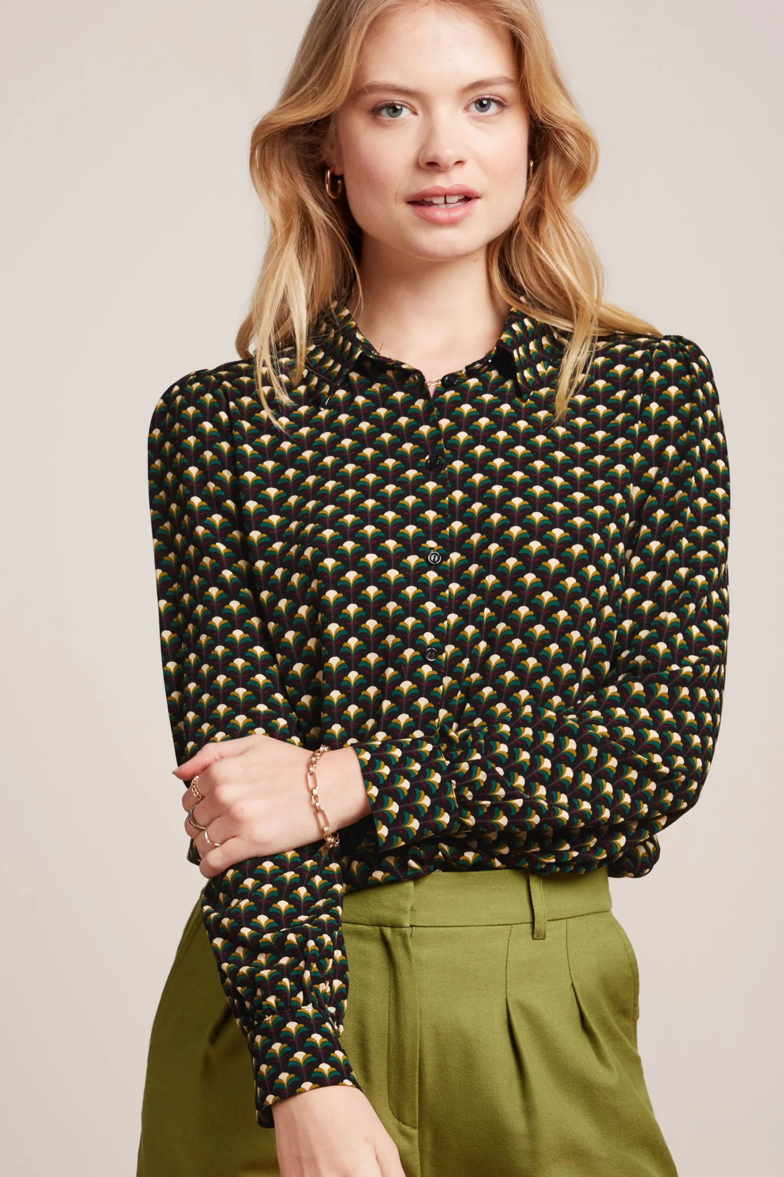 King Louie Blouses|Maisie Blouse Mayfield Sycamore Green