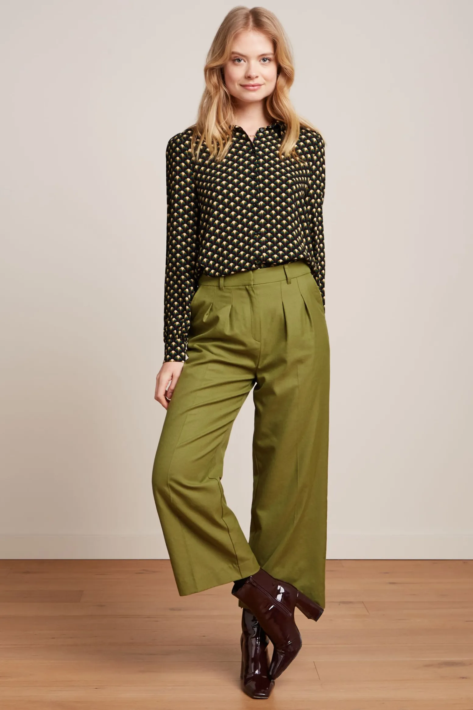 King Louie Blouses|Maisie Blouse Mayfield Sycamore Green