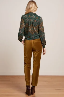 King Louie Blouses|Maisie Blouse Morrison Pine Green