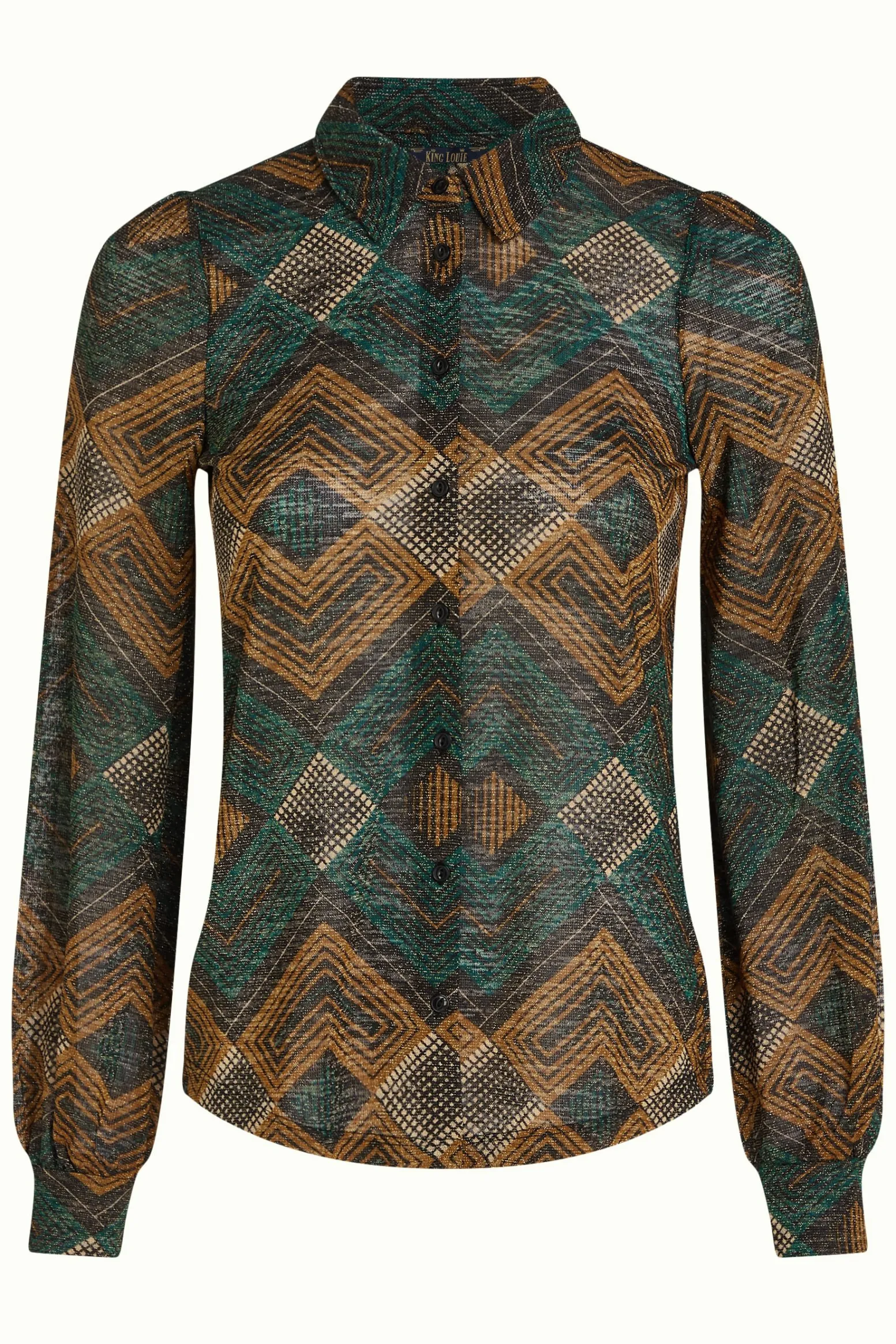 King Louie Blouses|Maisie Blouse Morrison Pine Green