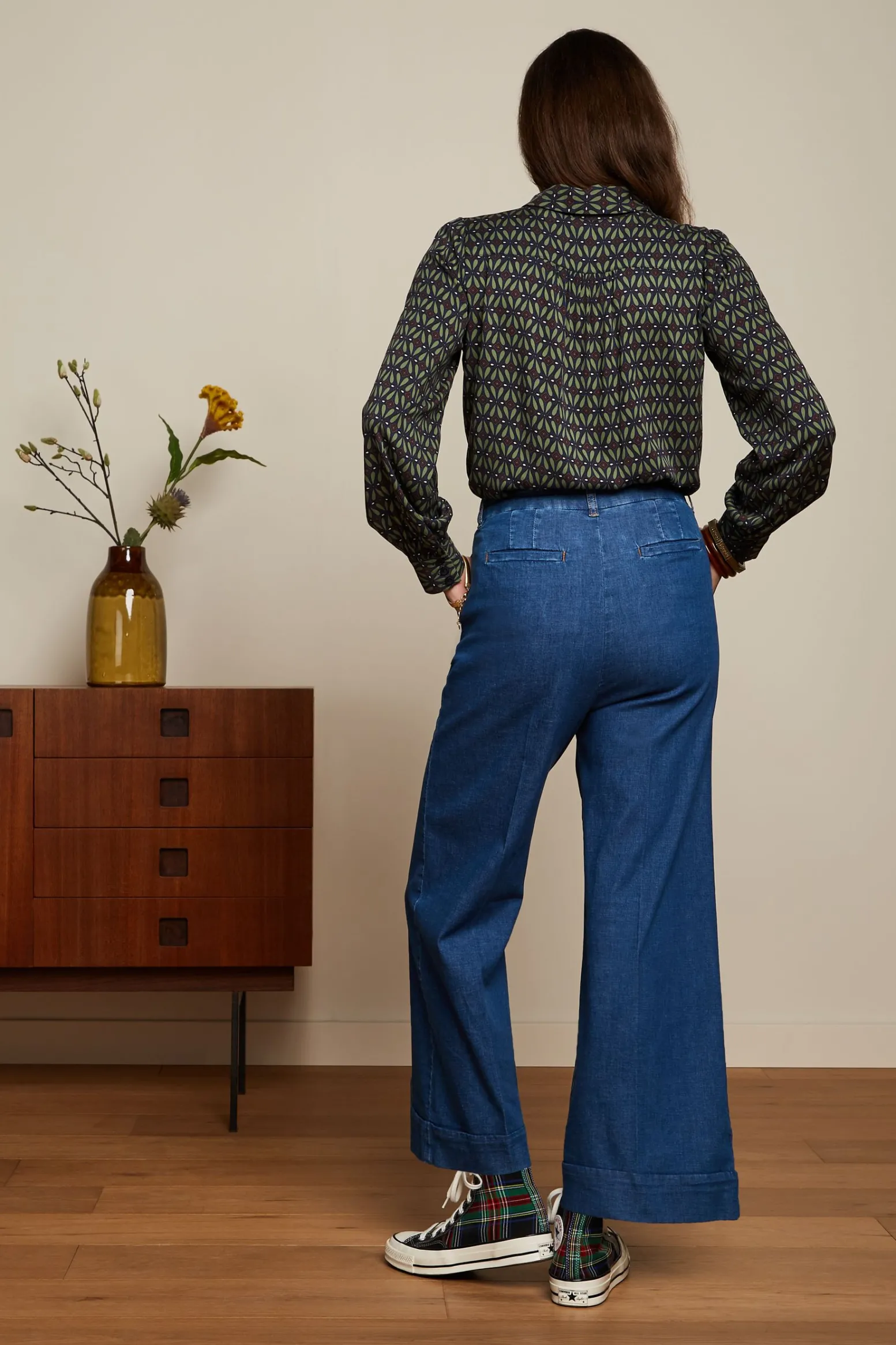 King Louie Blouses|Maisie Blouse Parlour Tokyo Blue