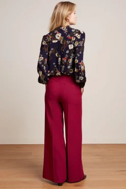King Louie Blouses|Maisie Blouse Rising Evening Blue