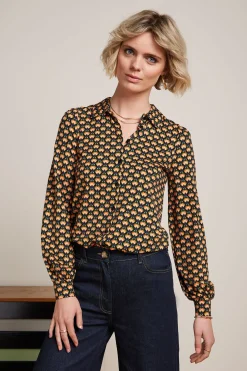 King Louie Blouses|Maisie Blouse Valet Streeple Blue