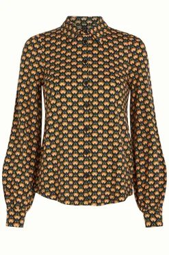 King Louie Blouses|Maisie Blouse Valet Streeple Blue