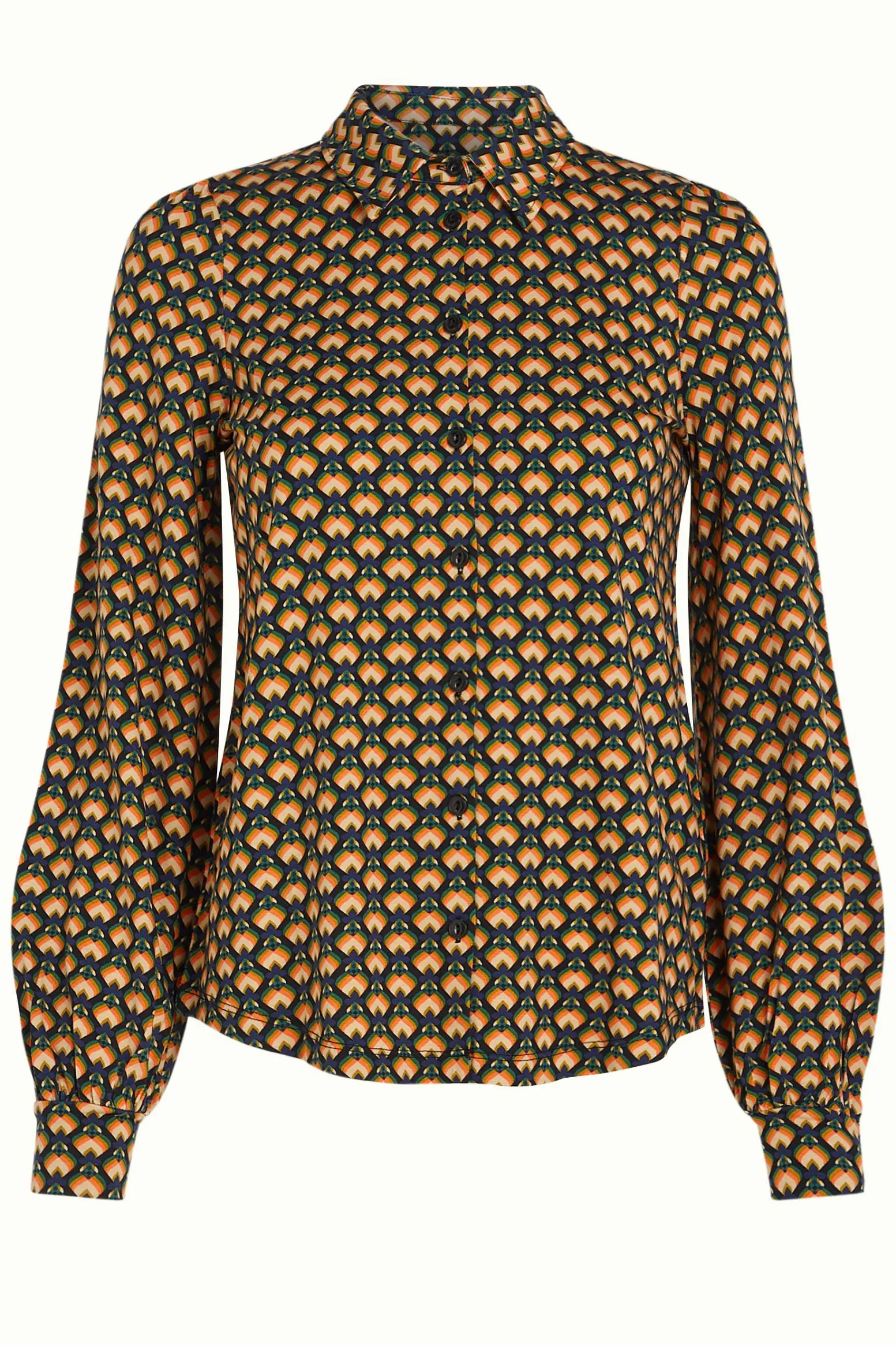 King Louie Blouses|Maisie Blouse Valet Streeple Blue