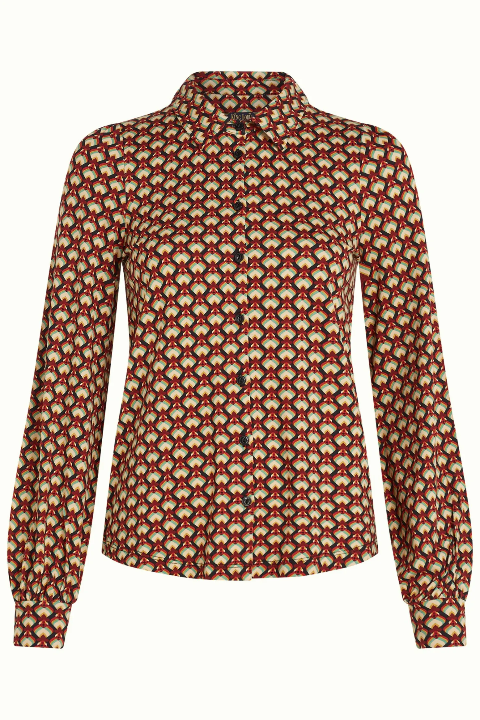 King Louie Blouses|Maisie Blouse Valet Cabernet Red
