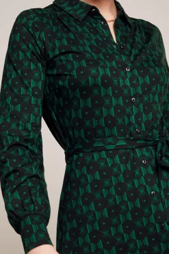 King Louie Jurken|Maisie Dress Marvin Para Green