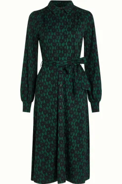 King Louie Jurken|Maisie Dress Marvin Para Green