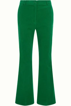 King Louie Broeken|Marcie Flared Pants Babyrib Meadow Green