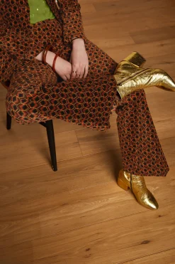 King Louie Broeken|Marcie Flared Pants Quentin Black