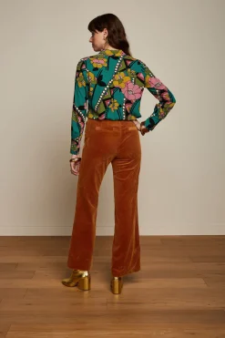 King Louie Broeken|Marcie Pants Corduroy Bombay Brown