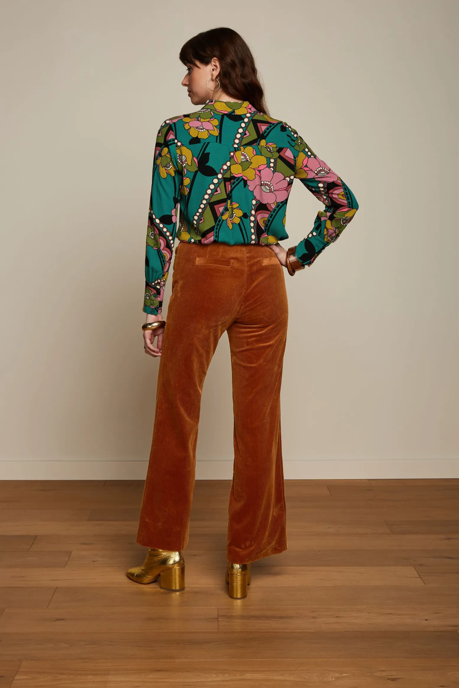 King Louie Broeken|Marcie Pants Corduroy Bombay Brown