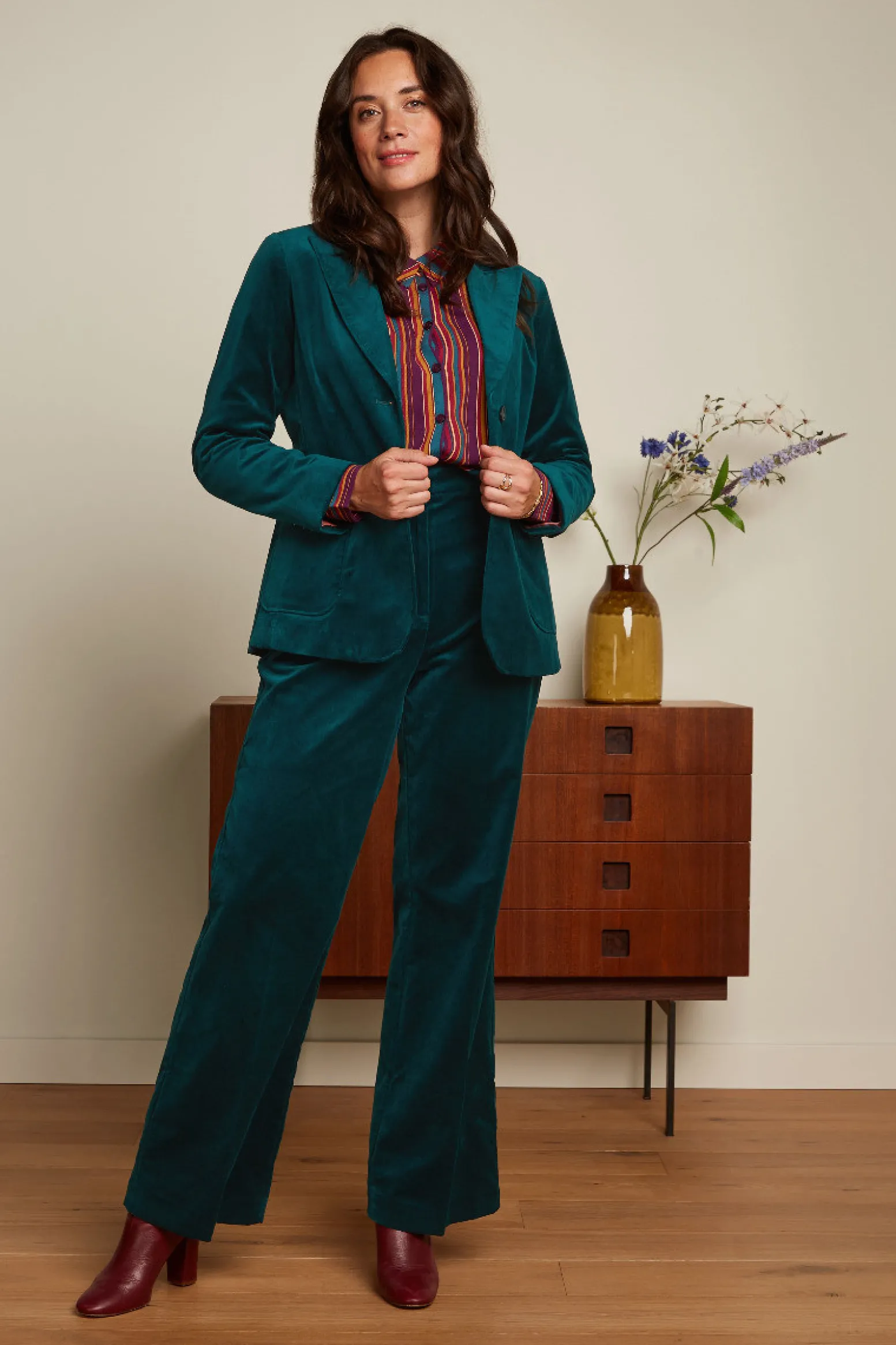 King Louie Broeken|Marcie Pants Uni Fargo Dragonfly Green