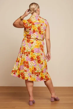 King Louie Jurken|Marianne Dress Marini Tuscan Yellow