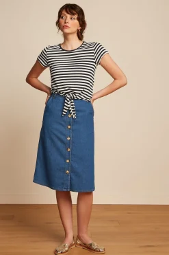 King Louie Rokken|Marie Skirt Chambray Denim Blue