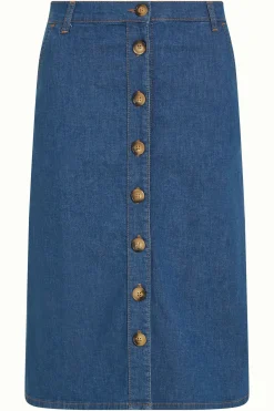 King Louie Rokken|Marie Skirt Chambray Denim Blue