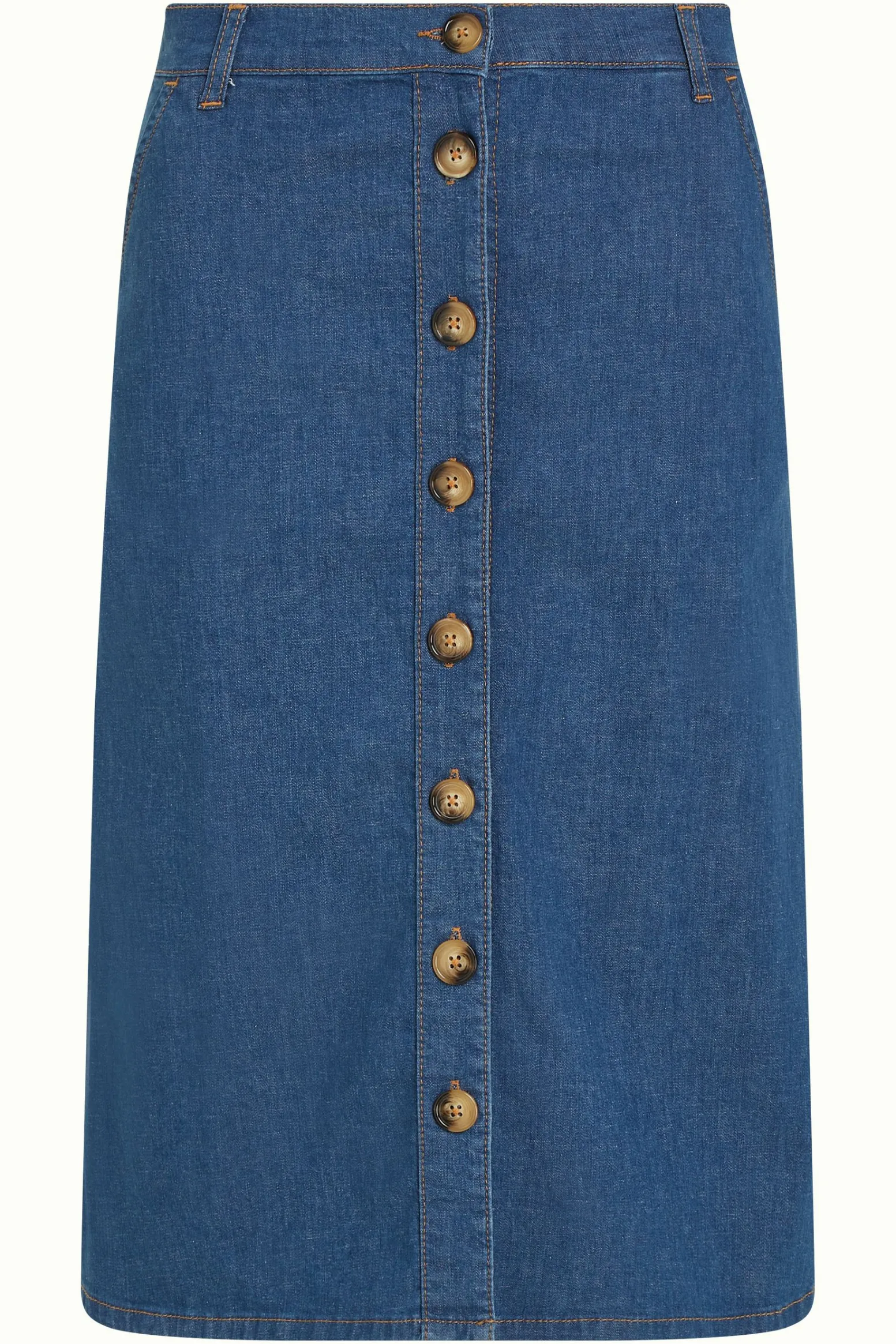 King Louie Rokken|Marie Skirt Chambray Denim Blue