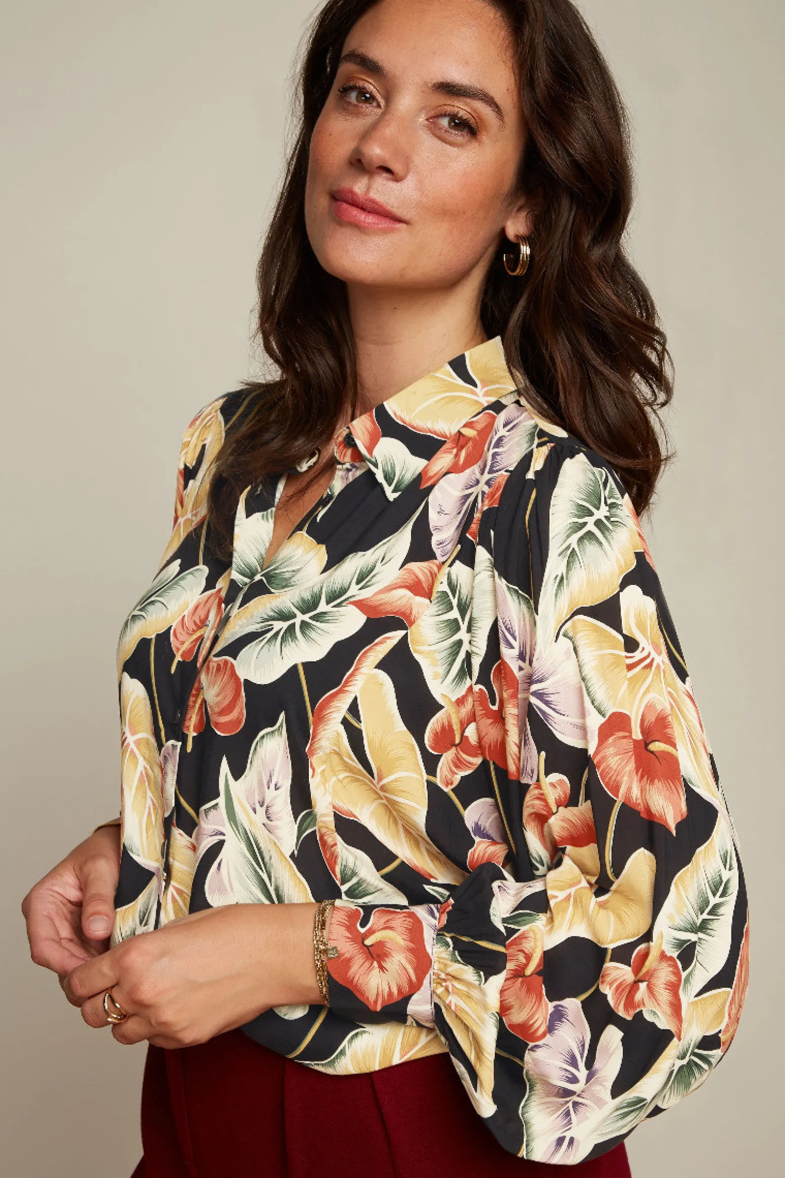 King Louie Blouses|Marisa Blouse Marmora Black
