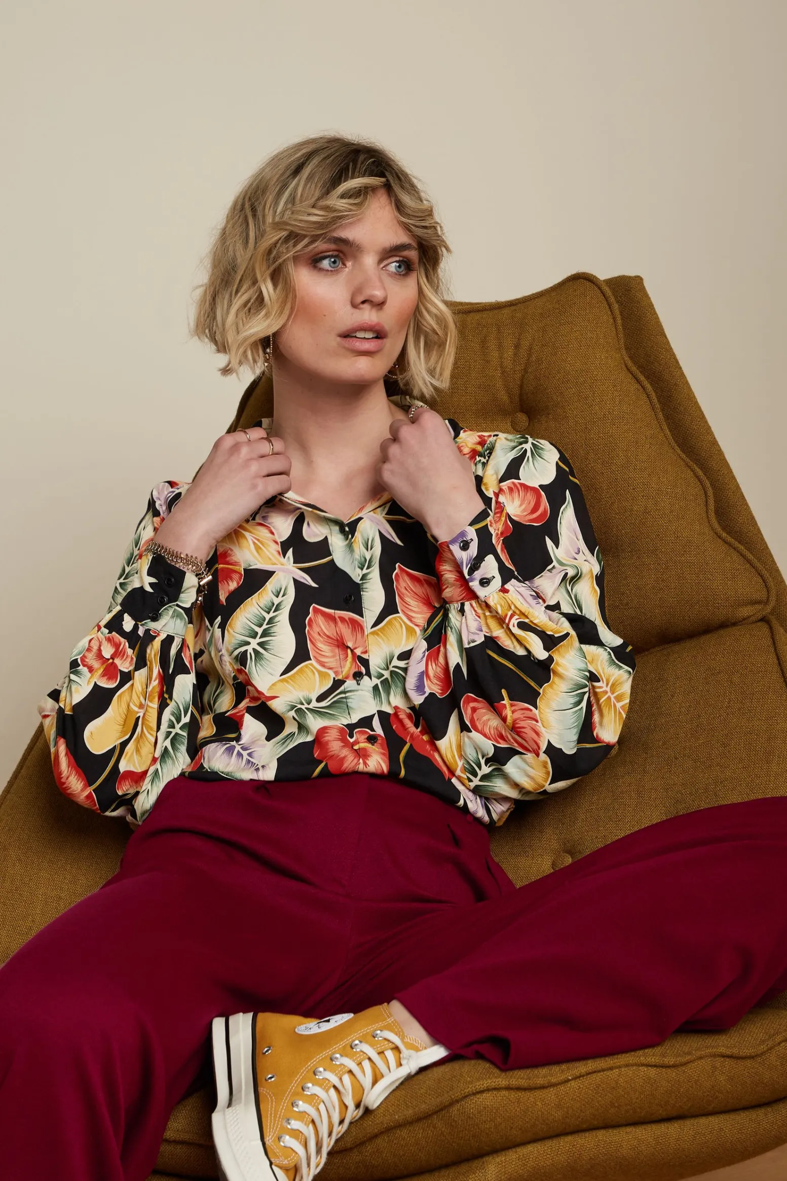 King Louie Blouses|Marisa Blouse Marmora Black