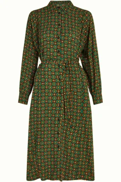 King Louie Jurken|Marisa Dress Valley Peacock Green