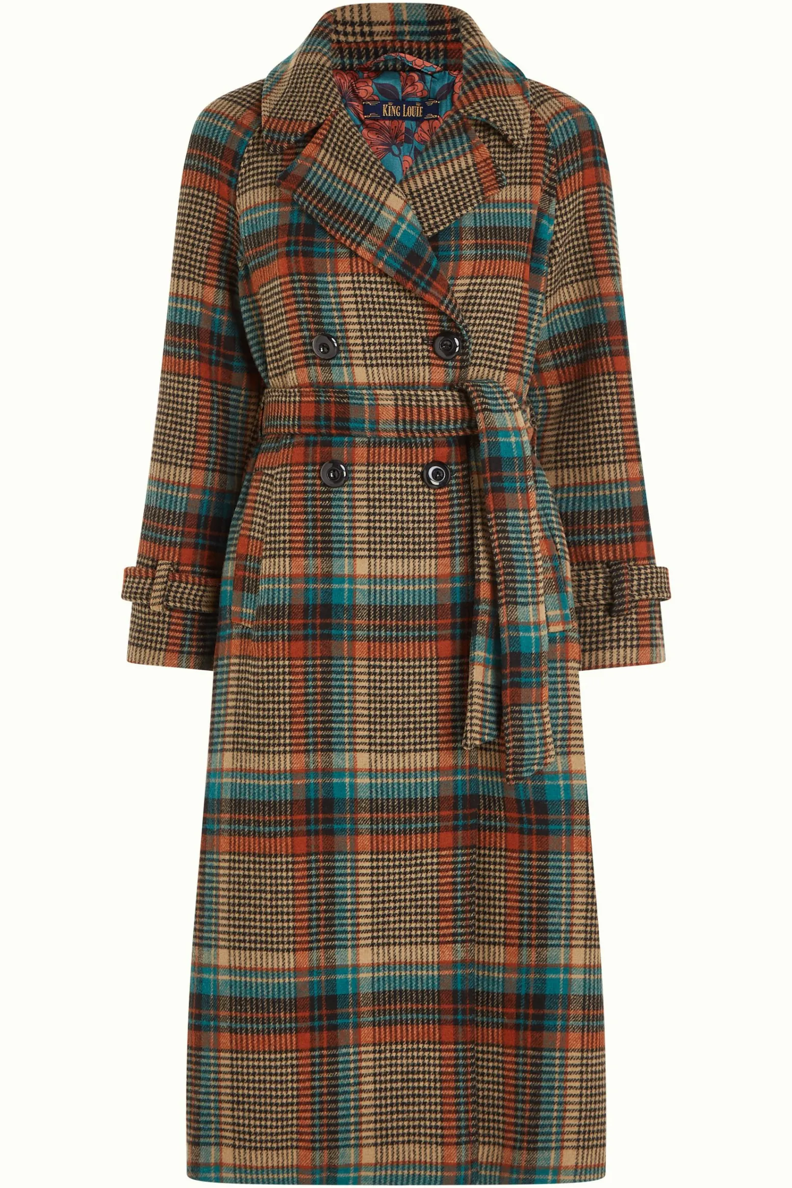 King Louie Jassen & Blazers|Martia Raglan Coat Fitz Check Black