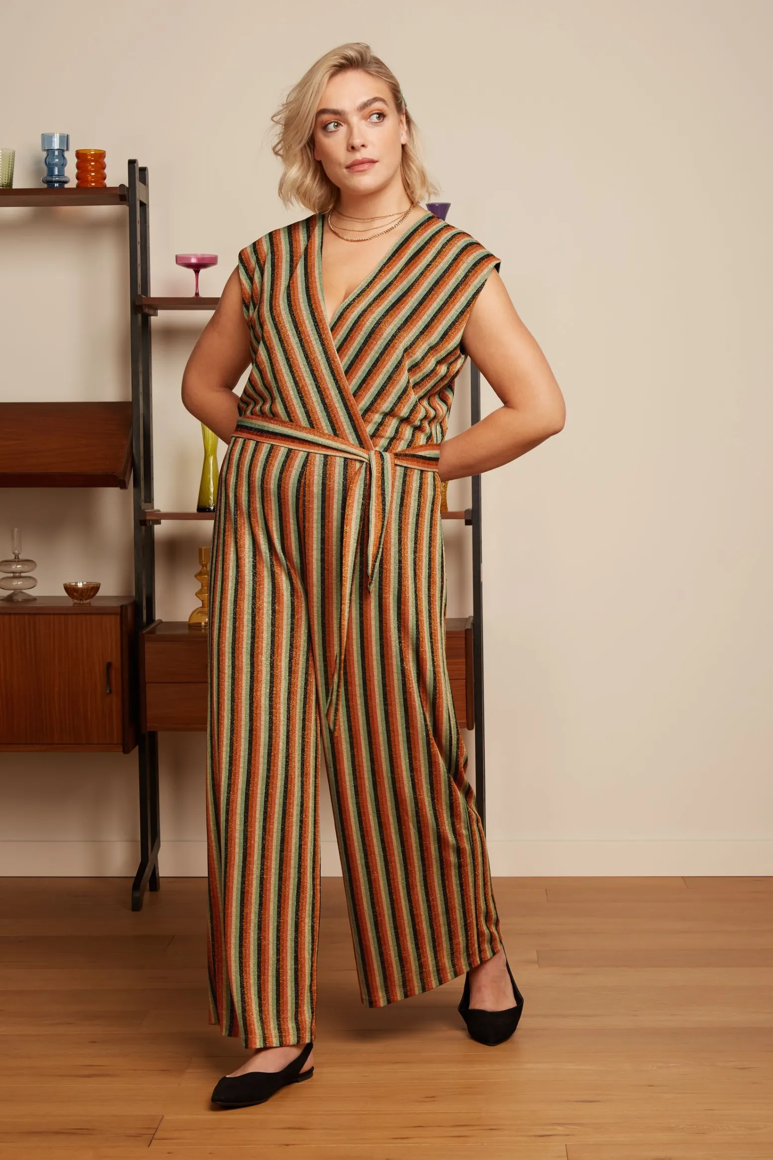 King Louie Jumpsuits|Mary Jumpsuit Piso Stripe Black