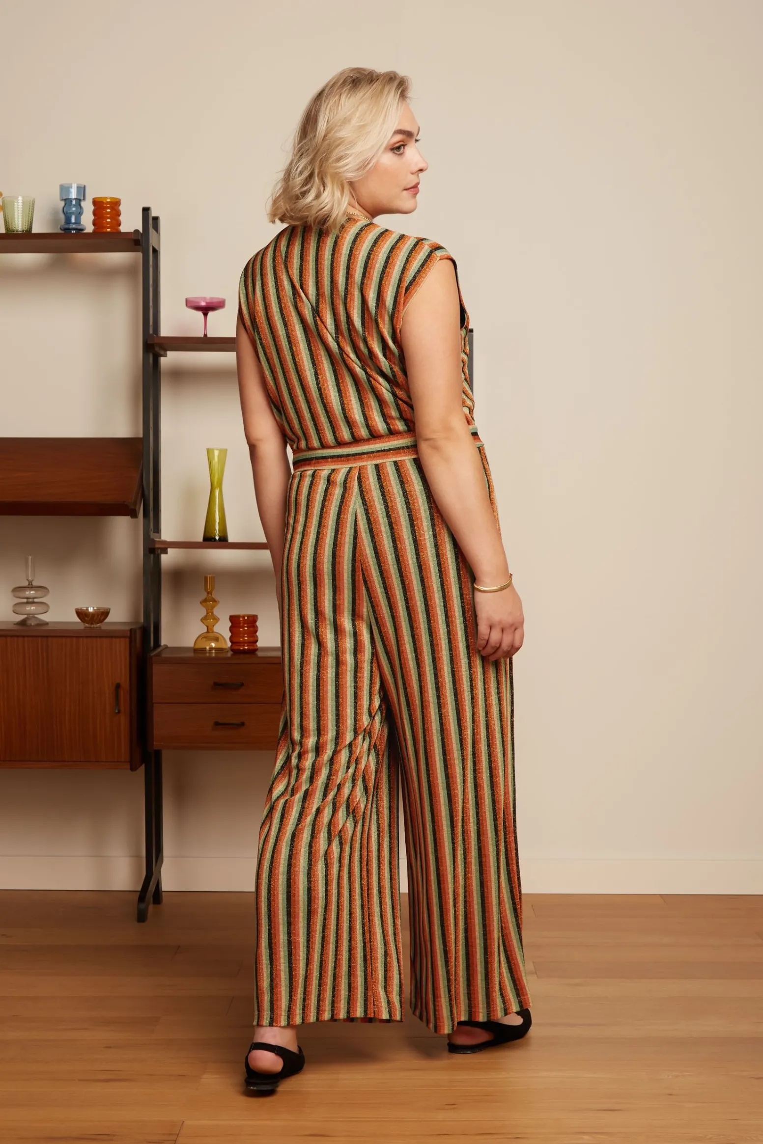 King Louie Jumpsuits|Mary Jumpsuit Piso Stripe Black