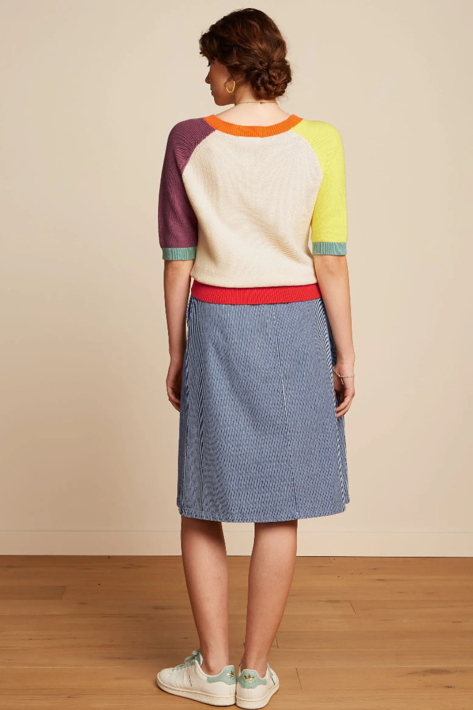 King Louie Rokken|Mary Skirt Osei Stripe Denim Blue