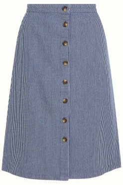 King Louie Rokken|Mary Skirt Osei Stripe Denim Blue