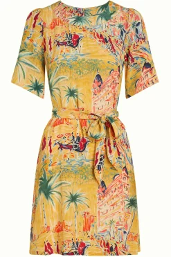 King Louie Jurken|Mila Tunic Dress Serafini Tuscan Yellow