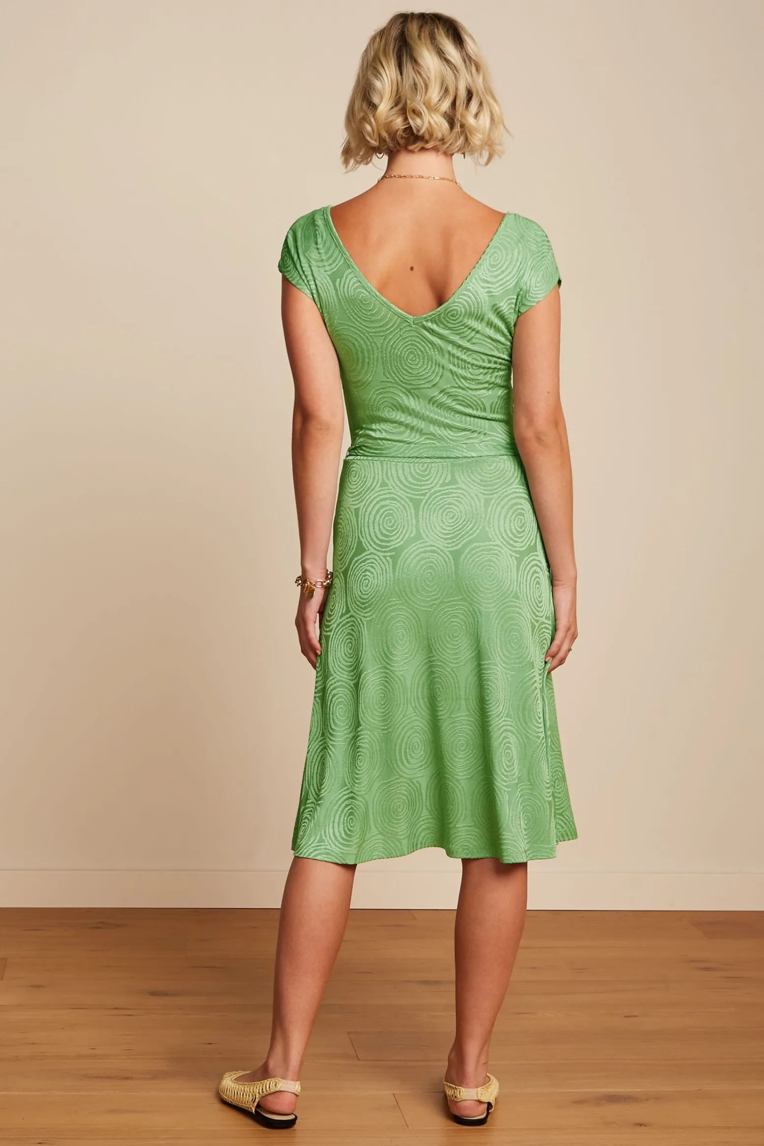 King Louie Jurken|Mira Dress Pop-Up Mineral Green