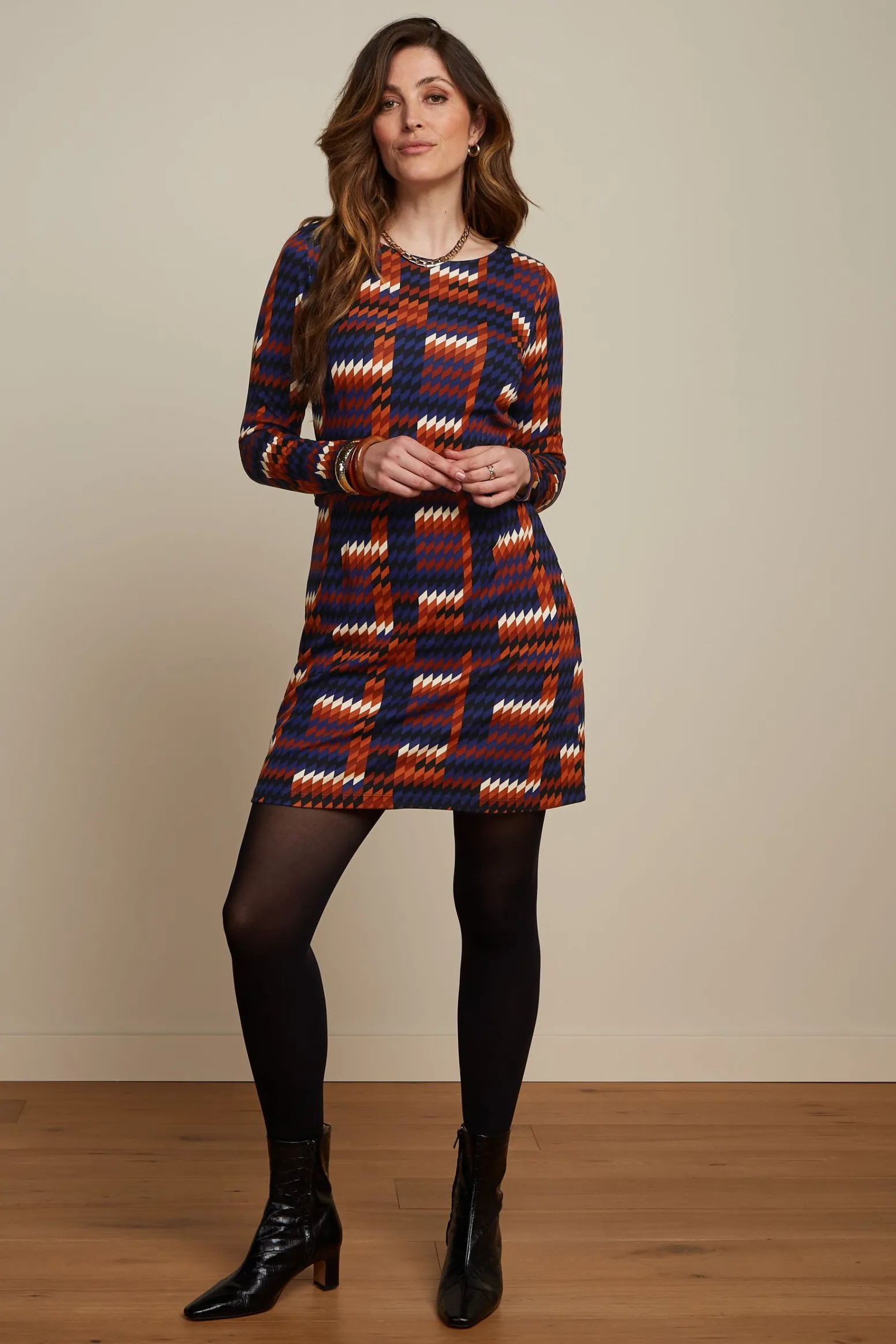 King Louie Jurken|Mod Dress Clark Streeple Blue