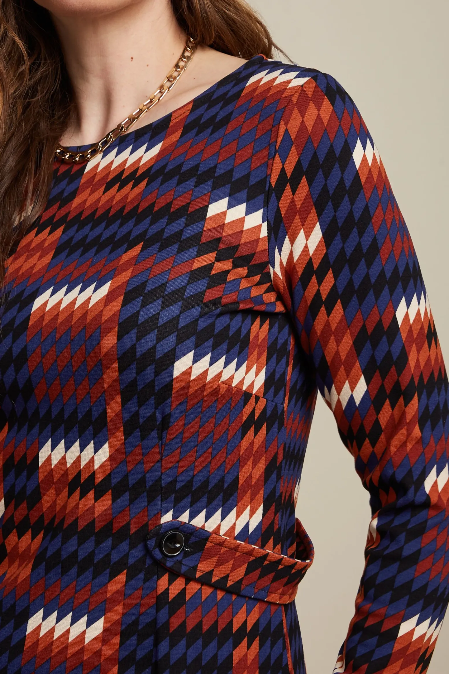 King Louie Jurken|Mod Dress Clark Streeple Blue
