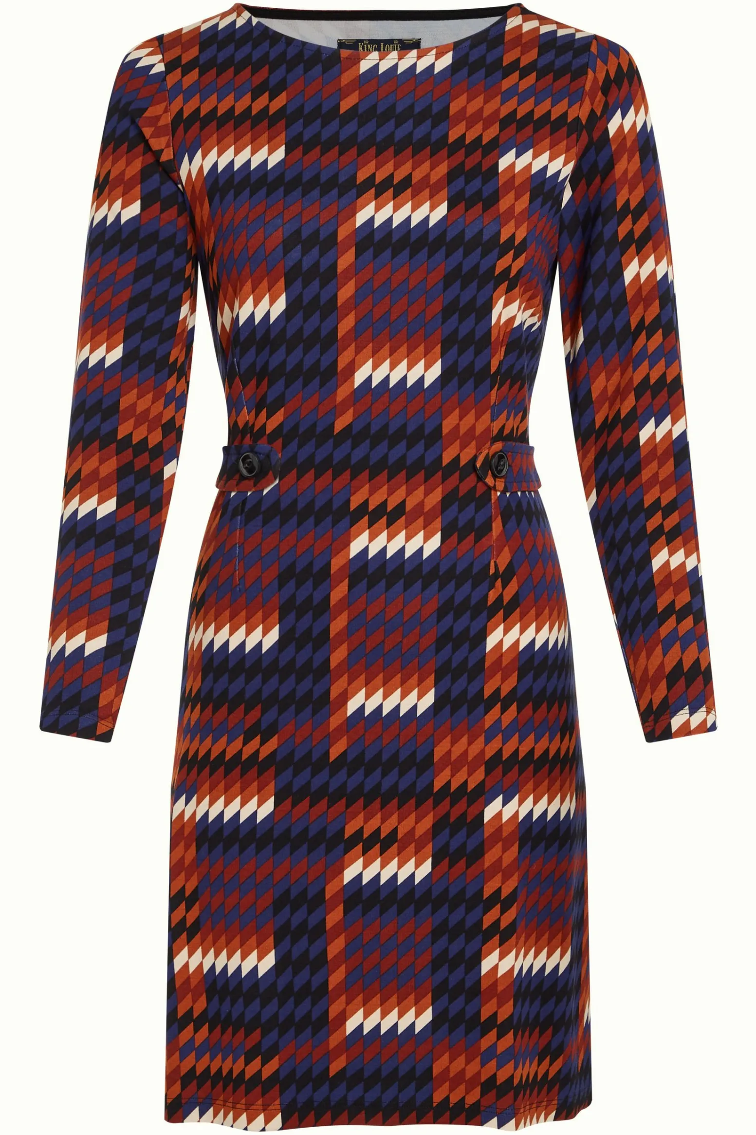 King Louie Jurken|Mod Dress Clark Streeple Blue