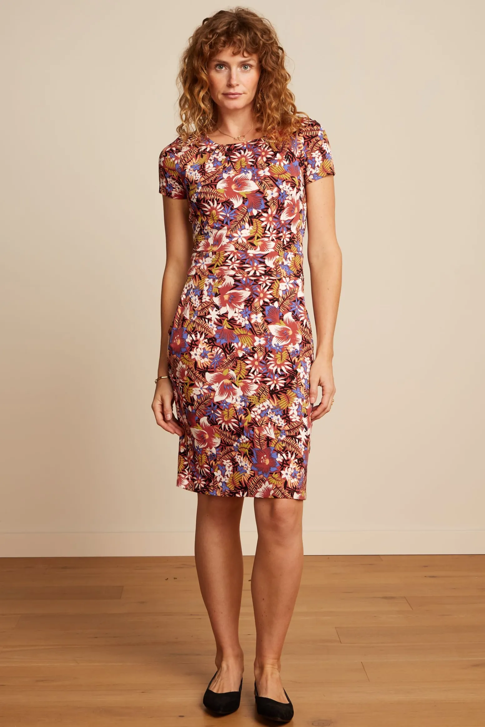 King Louie Jurken|Mona Dress Madeleine Sienna Red