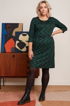 King Louie Jurken|Mona Dress Marvin Para Green