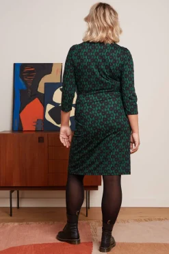 King Louie Jurken|Mona Dress Marvin Para Green