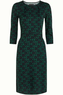 King Louie Jurken|Mona Dress Marvin Para Green
